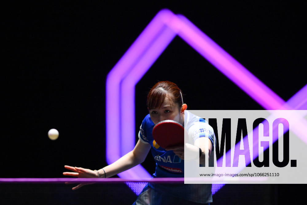 (250910) -- MACAO, Sept. 10, 2025 -- Hayata Hina of Japan hits a return during the women s singles round of 32 match against Huang Yi-Hua of Chinese Taipei at the 2025 World Table tennis, Tischtennis (WTT) Champions Macao in Macao, south China, Sept.10, 2025. ) (SP)CHINA-MACAO-TABLE TENNIS-WTT-WOMEN S SINGLES (CN) CheongxKamxKa