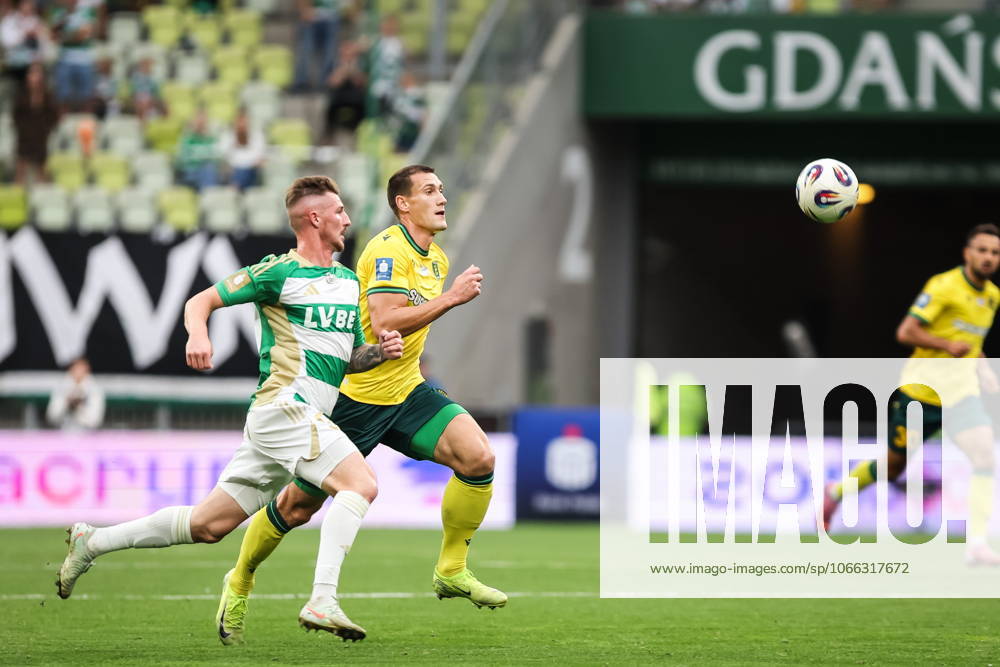 Pilka nozna. PKO Ekstraklasa. Lechia Gdansk - GKS Katowice Sezon 2025 26 POLISH FIRST LEAGUE FOOTBALL GAME NZ Dawid Kurminowski Fot. TOMASZ RULSKI 058sport.pl NEWSPIX.PL --- newspix.pl
