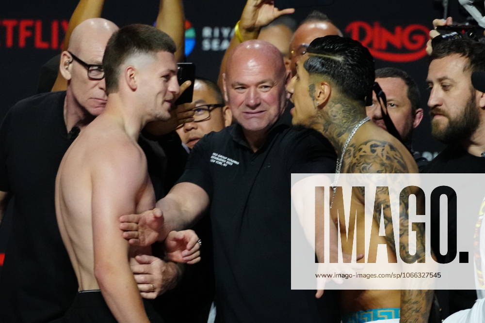 Las Vegas, Nv, Las Vegas, Nv, United States: Callum Walsh and Fernando Vargas Jr. face-off at T-Mobile Arena for Canelo vs Crawford on September 12, 2025 in Las Vegas, NV, United States. ( PxImages) Las Vegas, Nv United States - ZUMAp175 20250912_zsa_p175_080