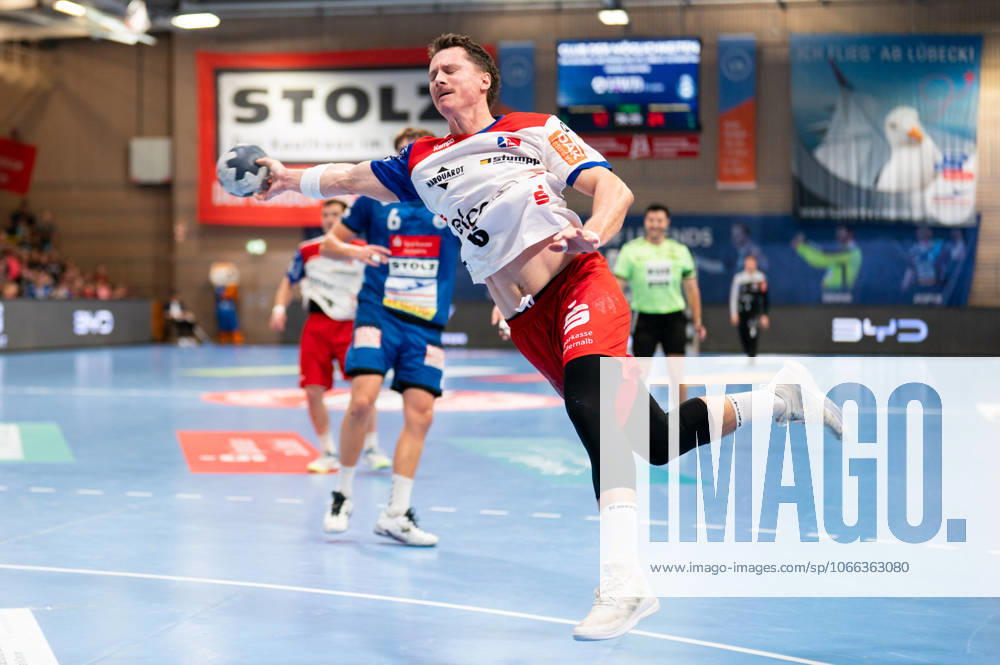 Mex Raguse HBW Balingen Weilstetten, 06 on throw, GER, VfL Luebeck Schwartau vs HBW Balingen Weilstetten, Handball, 2 Bundesliga, Matchday 3, Season 2025 2026, 13 09 2025 GER, VfL Luebeck Schwartau vs HBW Balingen Weilstetten, Handball, 2 Bundesliga, Matchday 3, Season 2025 2026, 13 09 2025 Luebeck