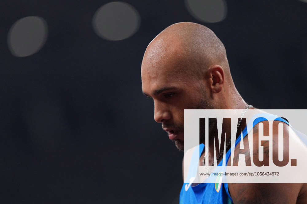 (250914) -- TOKYO, Sept. 14, 2025 -- Lamont Marcell Jacobs of Italy reacts after the men s 100m semifinal at the 2025 World Athletics Championships in Tokyo, Japan, Sept. 14, 2025. ) (SP)JAPAN-TOKYO-ATHLETICS-WORLD ATHLETICS CHAMPIONSHIPS-MEN S 100M SEMIFINAL LuixSiuxWai