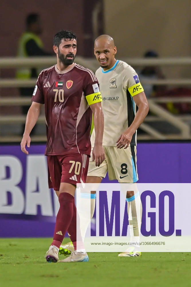 Al-Ittihad v Al-Wehda - AFC Champions League ABU DHABI, UNITED ARAB EMIRATES - SEPTEMBER 15: Omar Khribin (L) of Al-Wehda in action during the Asian Champions League (AFC) match between Al-Ittihad and Al-Wehda at the Al Nahyan Stadium in Abu Dhabi, United Arab Emirates, on September 15, 2025. Waleed Zein Anadolu Abu Dhabi United Arab Emirates. Editorial use only. Please get in touch for any other usage.