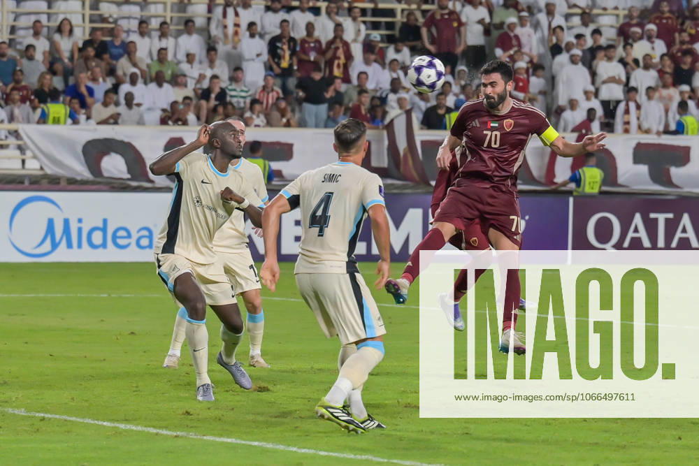 Al-Ittihad v Al-Wehda - AFC Champions League ABU DHABI, UNITED ARAB EMIRATES - SEPTEMBER 15: Al Wehda player Omar Khribin (R) in action against an opponent during the AFC Champions League match between Al-Ittihad and Al-Wehda at Al Nahyan Stadium in Abu Dhabi, United Arab Emirates, on September 15, 2025. Waleed Zein Anadolu Abu Dhabi United Arab Emirates. Editorial use only. Please get in touch for any other usage.