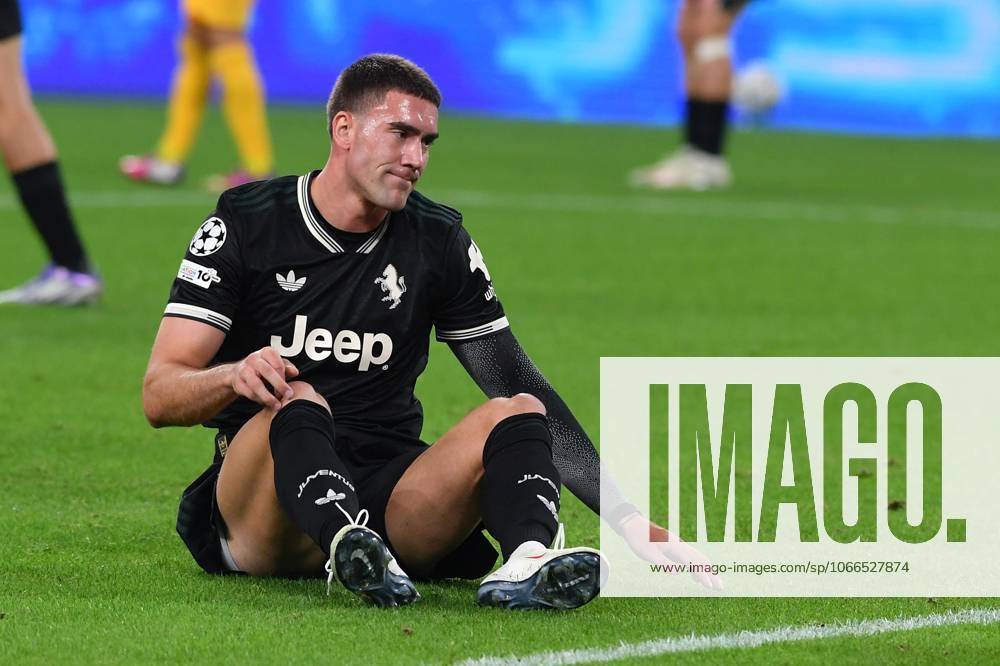 Foto IPP Massimo Rana Torino 16-09-2025 Calcio Champions League 2025 2026 Juventus-Borussia Dortmund nella foto dusan vlahovic Italy Photo Press - World Copyright italy ITALY