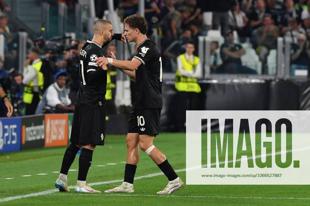Foto IPP Massimo Rana Torino 16-09-2025 Calcio Champions League 2025 2026 Juventus-Borussia Dortmund 4-4 nella foto kenan yildiz viene sostituito da edon zhegrova Italy Photo Press - World Copyright italy ITALY