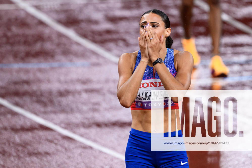 Sydney McLaughlin Levrone of USA celebrates after winning women s 400 meters final during day 6 of the 2025 World Athletics Championships on September 18, 2025 in Tokyo Photo Joel Marklund BILDBYRAN kod JM JM0734 bbeng friidrott athletics friidrett 2025 world athletics championships world athletics championships tokyo 25 friidrotts vm friidretts vm vm jubel