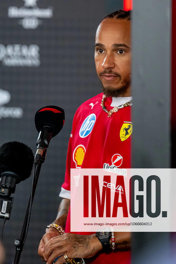 BAKU, AZERBAIJAN: Lewis Hamilton, racing for the Ferrari team during the 2025 Formula 1 Azerbaijan Grand Prix at the Baku City Circuit in Baku, Azerbaijan
