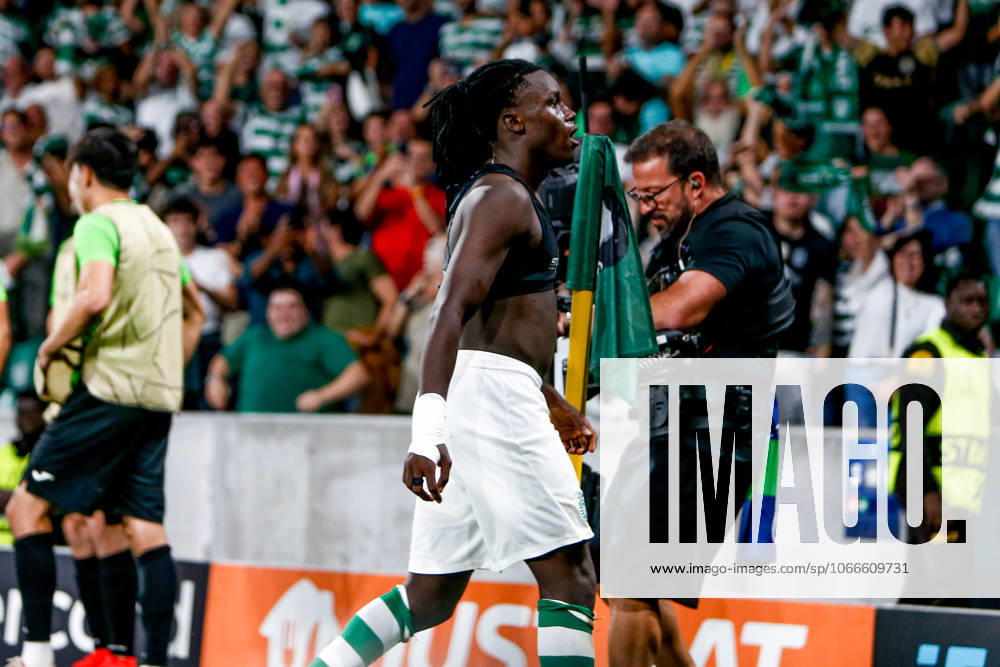 Geovany Quenda forward of Sporting CP celebrates after scoring a goal during the UEFA Champions League 2025 26 League Phase MD1 match between Sporting CP and Kairat Almaty at Estadio Jose de Alvalade on September 18, 2025 UEFA Champions League League Phase MD1 - Sporting CP and Kairat Almaty (Valter Gouveia SPP)