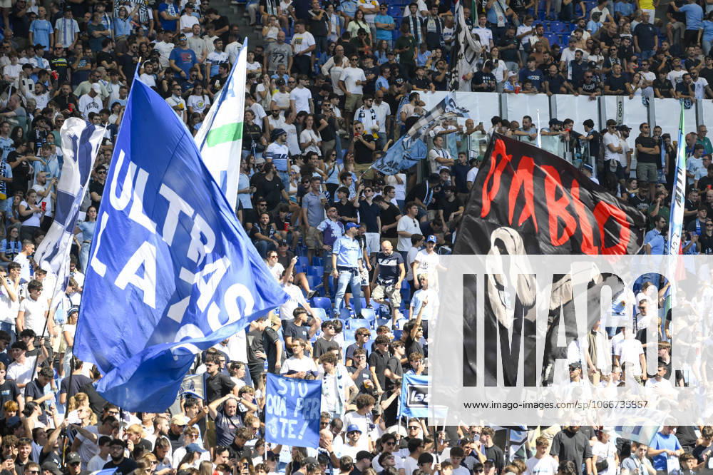 Lazio supporter during the Serie A Enilive soccer match between SS Lazio and AS Roma at the Rome s Olympic stadium, Italy - Sunday, September 21, 2025. - Soccer.