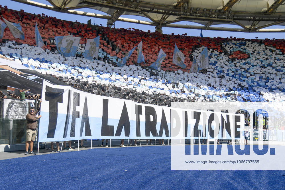 Lazio supporter during the Serie A Enilive soccer match between SS Lazio and AS Roma at the Rome s Olympic stadium, Italy - Sunday, September 21, 2025. - Soccer.