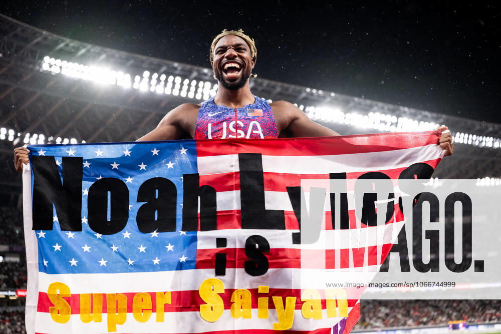 Noah Lyles of USA celebrates after the mens 4x100 meters relay during day 9 of the 2025 World Athletics Championships on September 21, 2025 in Tokyo Photo Joel Marklund BILDBYRAN kod JM JM0738 bbeng friidrott athletics friidrett 2025 world athletics championships world athletics championships tokyo 25 friidrotts vm friidretts vm vm jubel