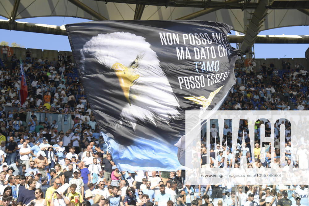 Lazio supporter during the Serie A Enilive soccer match between SS Lazio and AS Roma at the Rome s Olympic stadium, Italy - Sunday, September 21, 2025. - Soccer.