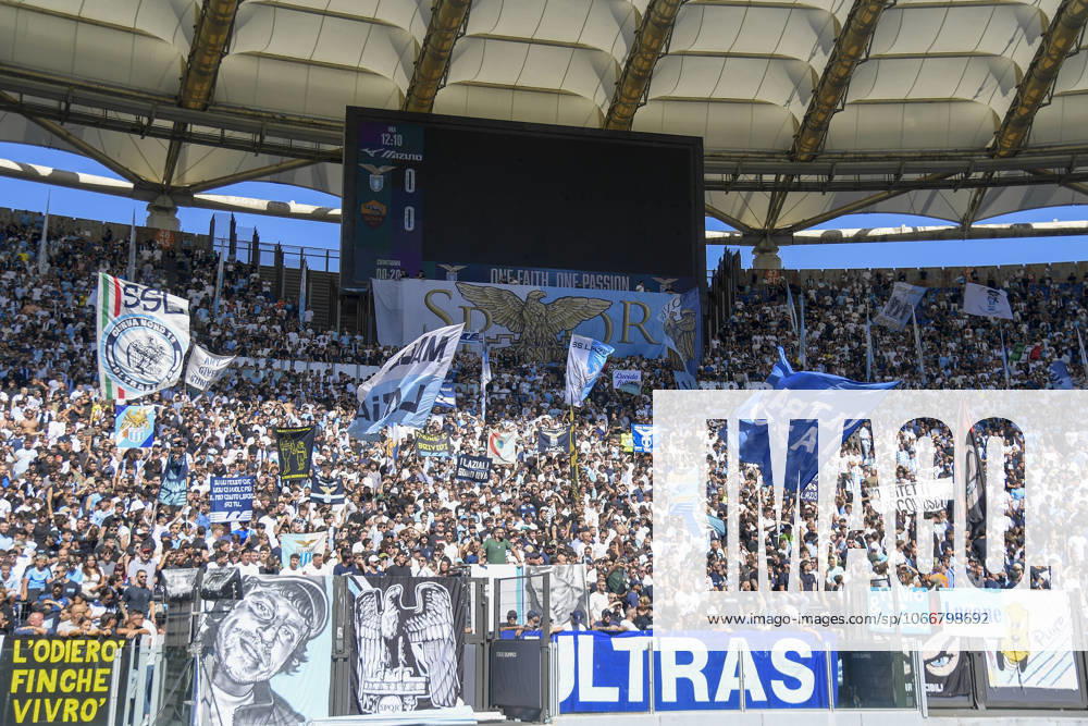 Lazio supporter during the Serie A Enilive soccer match between SS Lazio and AS Roma at the Rome s Olympic stadium, Italy - Sunday, September 21, 2025. - Soccer.