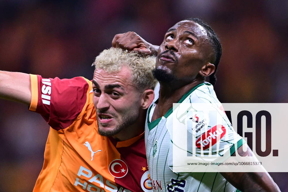 Galatasaray v TUMOSAN Konyaspor - Turkish Super Lig ISTANBUL, TURKIYE - SEPTEMBER 22: Galatasaray’s Baris Alper Yilmaz (L) competes against TUMOSAN Konyaspor’s Yhoan Andzouana (R) during the Trendyol Super Lig week 6 match between Galatasaray and TUMOSAN Konyaspor at RAMS Park in Istanbul, Turkiye, on September 22, 2025. Abdulhamid Hosbas Anadolu Istanbul Turkey. Editorial use only. Please get in touch for any other usage.
