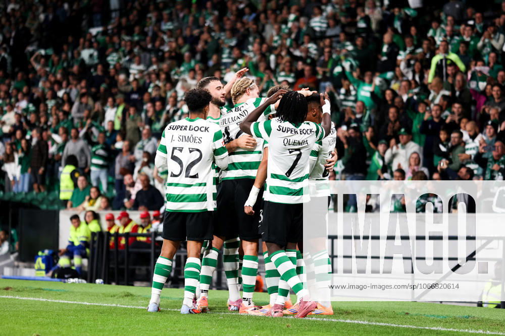 Sporting CP v Moreirense FC - Liga Portugal BetClic 2025 2026 Sporting celebra golo durante a partida entre Sporting CP v Moreirense FC, valida pela Liga Portugal BetClic 2025 2026 no Estadio Jose Alvalade, Portugal (Foto de Diogo Faria Reis Avant Sports) Lisboa Estadio Jose Alvalade Portugal