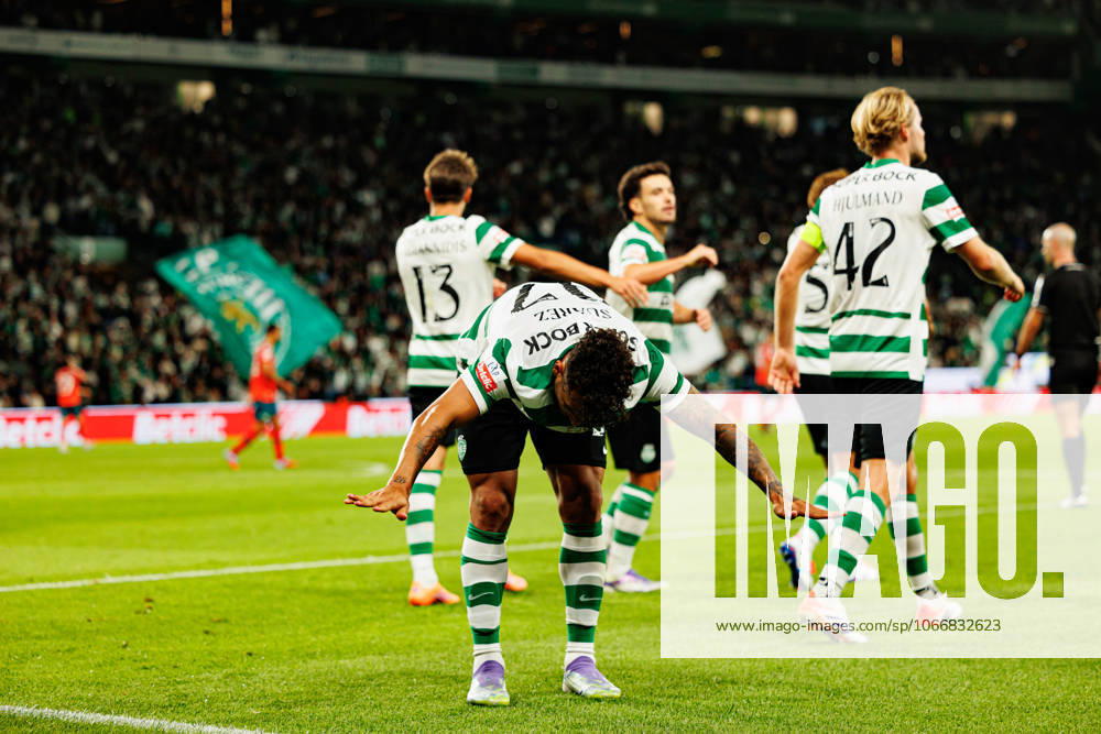 Luis Suarez seen celebrating after goal during Liga Portugal game between teams of Sporting CP and Moreirense FC at Estadio Jose Alvalade (Maciej Rogowski Ball Raw Images) Lisbon Estadio Jose Alvalade Portugal