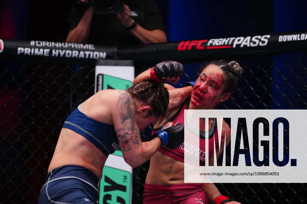 Las Vegas, Nv, Las Vegas, Nv, United States: Jeisla Chaves and Sofia Montenegro meet in the octagon for a 3-round bout at UFC Apex for UFC - DWCS - Dana White Contender Series Ep. 7 on September 23, 2025 in Las Vegas, NV, United States. ( PxImages) Las Vegas, Nv United States - ZUMAp175 20250923_zsa_p175_088