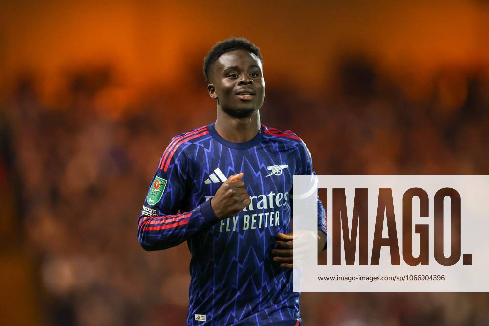 Bukayo Saka of Arsenal Port Vale v Arsenal, EFL Carabao Cup, Third Round, Football, Vale Park, Stoke-on-Trent, UK - 24 Sep 2025Stoke-on-Trent Vale Park United Kingdom