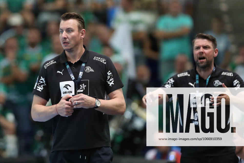 Handball, Daikin HBL, SC DHfK Leipzig THW Kiel v l Filip Jicha Kiel, Coach , Christian Sprenger Kiel, Co-Coach Leipzig