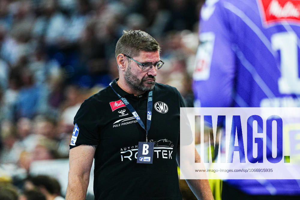 Aaron Ziercke GWD Minden, Coach GER, THW Kiel vs GWD Minden, Handball, 1 Bundesliga, Matchday 15, Season 2025 2026, 25 09 2025 GER, THW Kiel vs GWD Minden, Handball, 1 Bundesliga, Matchday 15, Season 2025 2026, 25 09 2025 Kiel