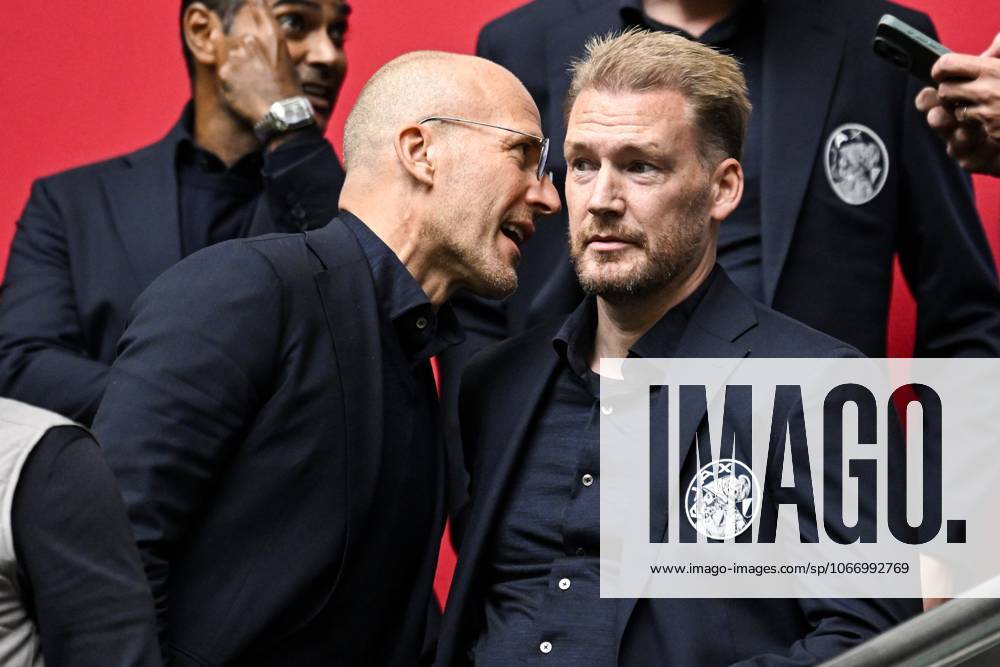 AMSTERDAM (l-r) Ajax technical director Alex Kroes, Ajax Director of Football Marijn Beuker during the Dutch Eredivisie match between AFC Ajax and NAC Breda at the Johan Cruijff ArenA on September 27, 2025, in Amsterdam, Netherlands. ANP OLAF KRAAK Eredivisie 2025 26 ANPxSportx IVx 537619360 originalFilename: 537619360