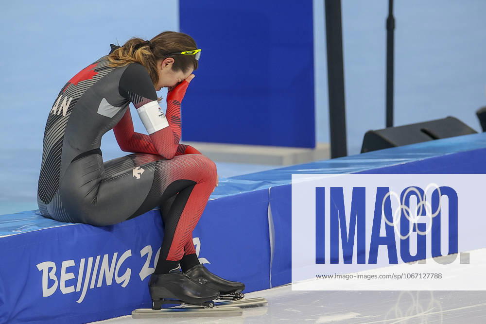 Beijing 2022 Olympic Games, Olympische Spiele, Olympia, OS BEIJING, CHINA - FEBRUARY 10: Isabelle Weidemann of Canada reacts after competing in the Women s Speed skating, Eisschnelllauf 5000m during the Beijing 2022 Winter Olympics at National Speed Skating Oval in Beijing, China on February 10, 2022. Beijing China. Editorial use only. Please get in touch for any other usage.