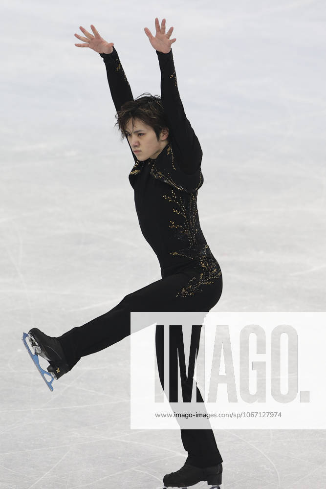 Beijing 2022 Olympic Games, Olympische Spiele, Olympia, OS BEIJING, CHINA - FEBRUARY 10: Shoma Uno of Japan skates during the Men Single Skating Free Skating on day six of the Beijing 2022 Winter Olympic Games at Capital Indoor Stadium, in Beijing, China on February 10, 2022. Beijing China. Editorial use only. Please get in touch for any other usage.