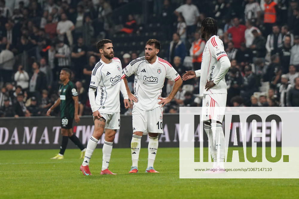 Rafa Silva , Orkun Kokcu and Tammy Abraham of Besiktas during the Trendyol Super League match between Besiktas JK and Kocaelispor at Tupras Stadium on September 29, 2025 in Istanbul, Turkey. Istanbul TUPRAS STADIUM Turkey