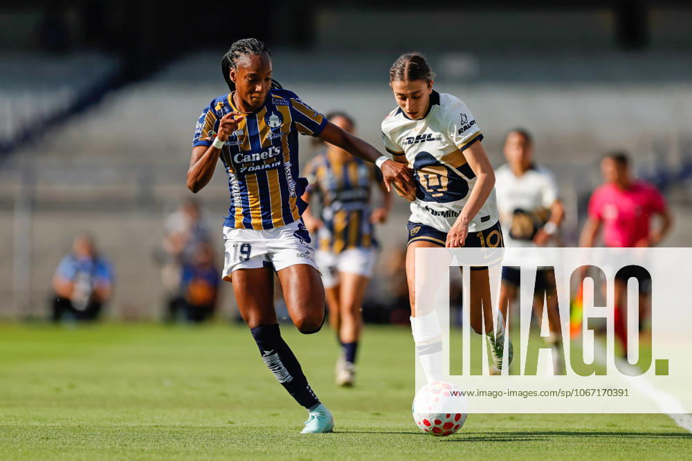 LIGA BBVA MX FEMENIL 2025 LIGA BBVA MX FEMENIL 2025 PUMAS UNAM VS ATLETICO DE SAN LUIS 29092025 MEXICO CITY, MEXICO Action photo of Farlyn Caicedo of Atletico de San Luis L , against Cristina Torres 10 of Pumas UNAM, during week 13 game of the Apertura 2025 tournament of the Liga BBVA MX femenil, held at the Estadio Ciudad Universitaria of Mexico City Action photo of Farlyn Caicedo of Atletico de San Luis I against Cristina Torres 10 of Pumas UNAM, during week 13 game of the Apertura 2025 tournament of the Liga BBVA MX femenino, at the Estadio Ciudad Universitaria of Mexico City PHOTO BY IMAGENSHOP AGENCIA FOTOGRAFICA MEXICO CITY MEXICO CITY MEXICO CITY MEXICO