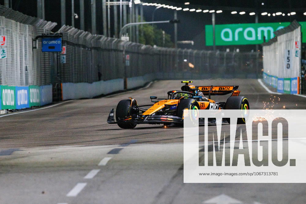 Lando Norris of Great Britain drives the (4) McLaren Formula 1 Team MCL39 during the practice session two ahead of the F1 Grand Prix of Singapore at the Marina Bay Street Circuit. Singapore Singapore - ZUMAs197 20251003_aaa_s197_202