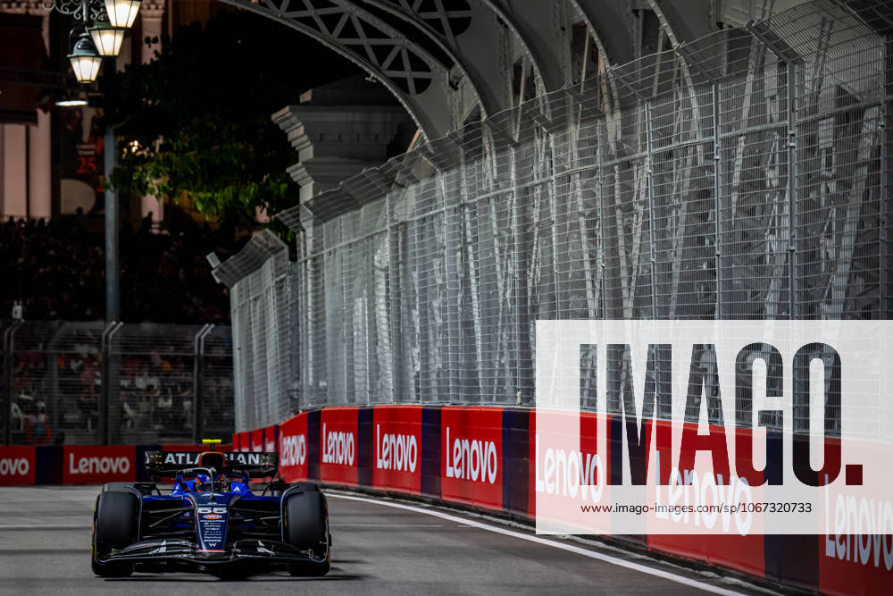 MARINA BAY, SINGAPORE: Carlos Sainz, racing for the Williams Racing team during the 2025 Formula 1 Singapore Grand Prix at the Marina Bay Street Circuit in Marina Bay, Singapore