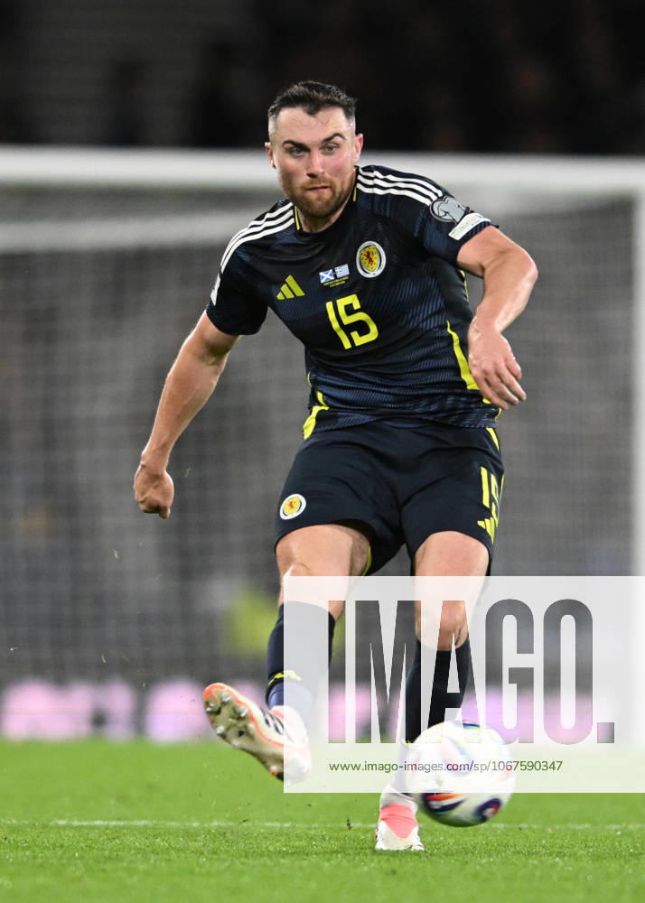 Glasgow, Scotland, 9th October 2025. John Souttar of Scotland during the Scotland vs Greece FIFA World Cup, WM, Weltmeisterschaft, Fussball European Qualifying match at Hampden Park, Glasgow. Picture credit should read: Neil Hanna Sportimage . SPI_098_NH_Scotland_Greece SPI-4206-0099