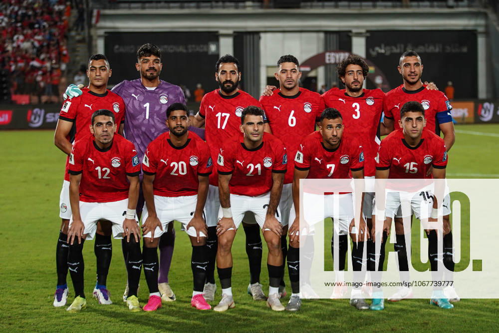 Egypt V Guinea-Bissau - FIFA World Cup, WM, Weltmeisterschaft, Fussball African Qualifiers - Match Group A A photo group of Egypt before the FIFA World Cup African qualifiers Match Group A between Egypt and Guinea-Bissau takes place at Cairo International Stadium in Cairo, Egypt, on October 12, 2025. cairo Egypt