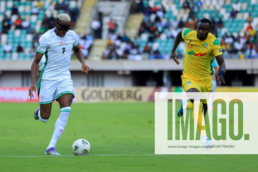 Victor Osimhen of Nigeria during the 2026 FIFA World Cup, WM, Weltmeisterschaft, Fussball qualifier match between Super Eagles of Nigeria and Benin Republic at Godwill Akpabio Stadium on October 14, 2025 in Uyo, Nigeria. Photo by Nsidibe Akpan