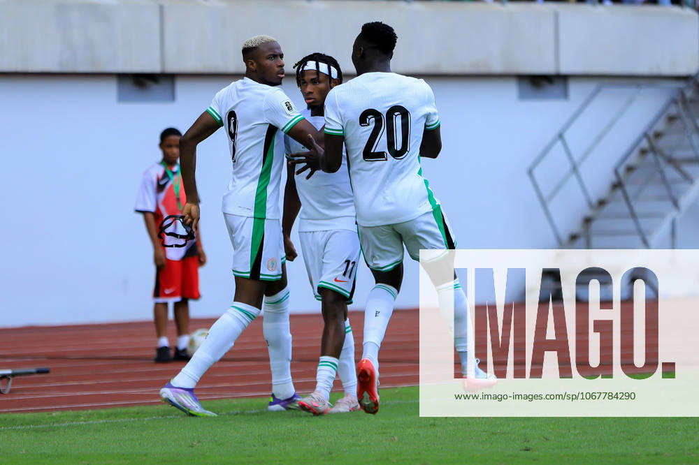 Victor Osimhen of Nigeria during the 2026 FIFA World Cup, WM, Weltmeisterschaft, Fussball qualifier match between Super Eagles of Nigeria and Benin Republic at Godwill Akpabio Stadium on October 14, 2025 in Uyo, Nigeria. Photo by Nsidibe Akpan
