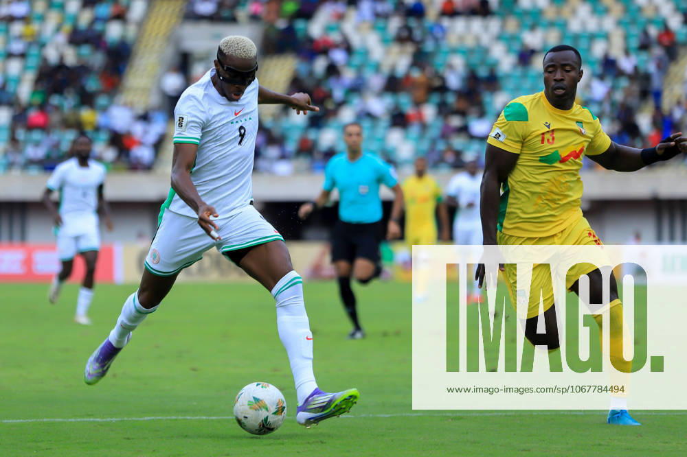 Victor Osimhen of Nigeria during the 2026 FIFA World Cup, WM, Weltmeisterschaft, Fussball qualifier match between Super Eagles of Nigeria and Benin Republic at Godwill Akpabio Stadium on October 14, 2025 in Uyo, Nigeria. Photo by Nsidibe Akpan