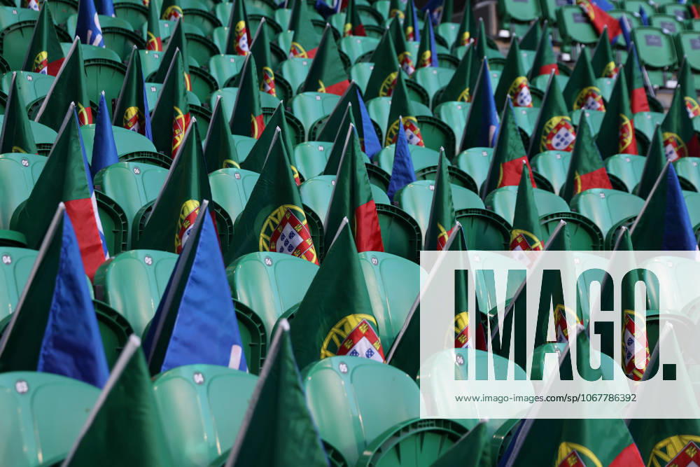 POR: Portugal v Hungary. World Cup Qualifiers match. Portugal flags on the stands during the World Cup Qualifiers match between Portugal and Hungary national teams played at Jose Alvalade Stadium on October 14, 2025 in Lisboa, Portugal.