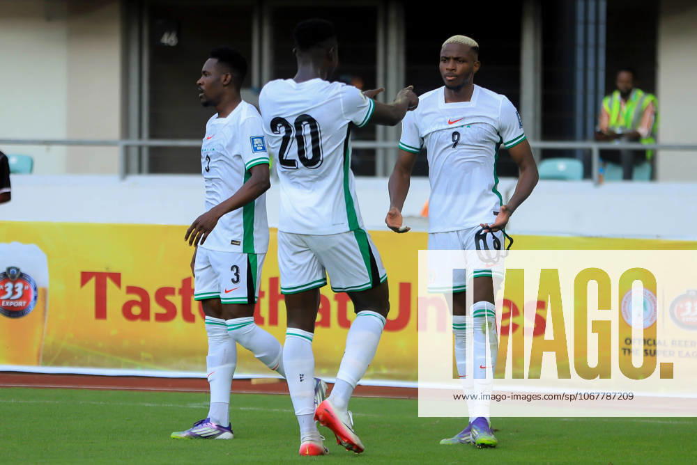 Victor Osimhen of Nigeria during the 2026 FIFA World Cup, WM, Weltmeisterschaft, Fussball qualifier match between Super Eagles of Nigeria and Benin Republic at Godwill Akpabio Stadium on October 14, 2025 in Uyo, Nigeria. Photo by Nsidibe Akpan