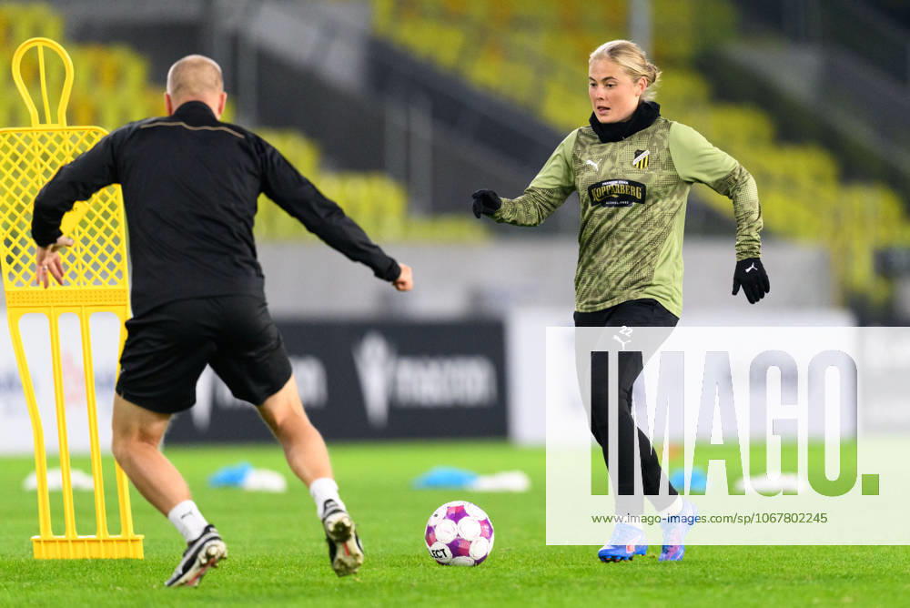 Paulina Nyström during a training session with Häcken on October 15, 2025 in Katowice Photo Carl Sandin BILDBYRAN code CS CS0794 fotboll football soccer fotball europa cup träning practice training häcken uefa womens europa cup dam bbeng