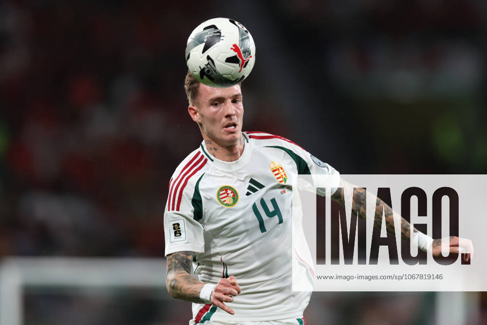 POR: Portugal v Hungary. World Cup Qualifiers match. Bendeguz Bolla of Hungary during the World Cup Qualifiers match between Portugal and Hungary national teams played at Jose Alvalade Stadium on October 14, 2025 in Lisboa, Portugal.