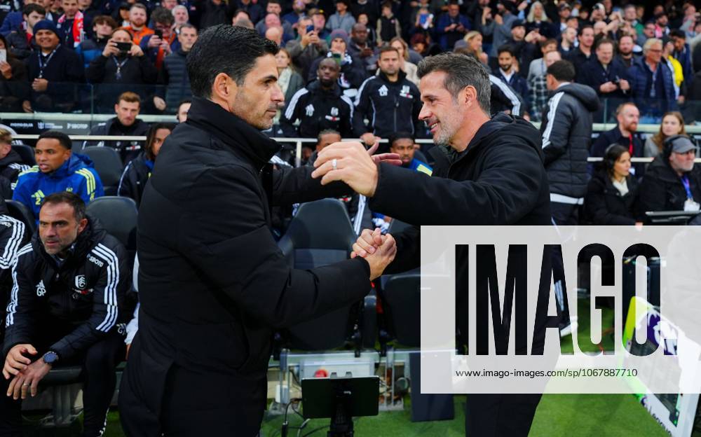Arsenal Manager Mikel Arteta and Fulham Manager Marco Silva Fulham v Arsenal, Premier League, Football, Craven Cottage, London, UK - 18 Oct 2025London Craven Cottage United Kingdom