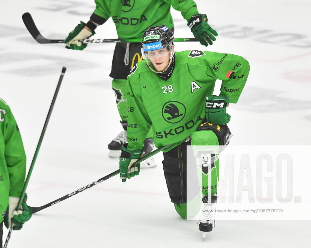 Utkani 16. kola hokejove extraligy: BK Mlada Boleslav - HC Dynamo Pardubice, 19. rijna 2025, Mlada Boleslav. Pavol Skalicky z Mlade Boleslavi. (CTKxPhoto VitxCerny) CTKPhotoP2025101905342 CTKPhotoP2025101905342