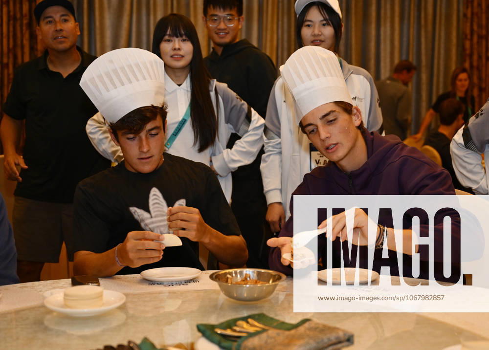 2025 ITF World Tennis Tour Junior Finals Chengdu , China Dumplings and Calligraphy performance Andres Santamarta Roig ESP , Jacopo Vasami ITA
