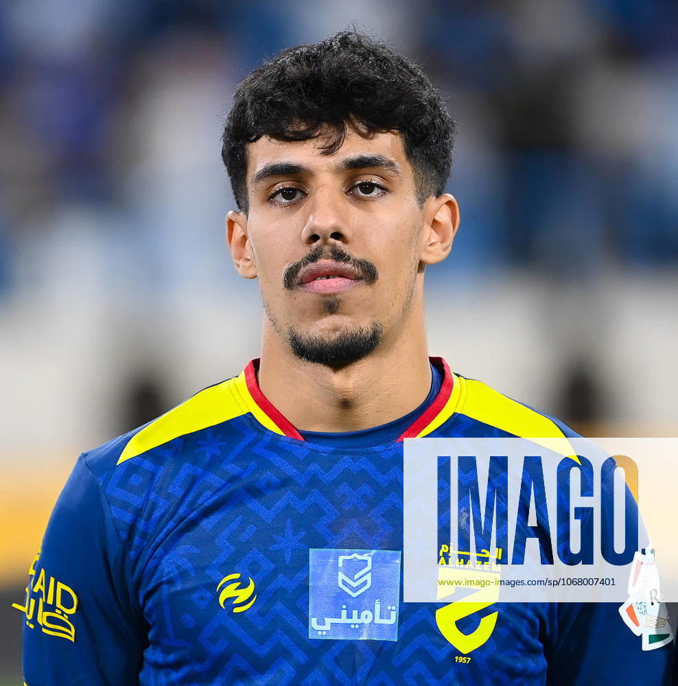 Saudi Pro League match between Al Al Okhdood and Al Hazm at Prince Hathloul bin Abdulaziz Sports City Stadium NAJRAN , SAUDI ARABIA - OCTOBER 18: Abdulaziz Al-Harbi during the Saudi Pro League match between Al Al Okhdood and Al Hazm at Prince Hathloul bin Abdulaziz Sports City Stadium on October 18, 2025 in Najran, Saudi Arabia. najran