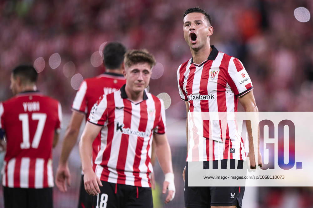 ESP: Athletic Club - Qarabag FK,. UEFA Champions League. Matchday 3. Gorka Guruzeta of Athletic Club celebrates after scoring goal during the UEFA Champions League match, between Athletic Club and Qarabag FK, matchday 3, played at San Mames Stadium on October 22, 2025 in Bilbao, Spain. kpng