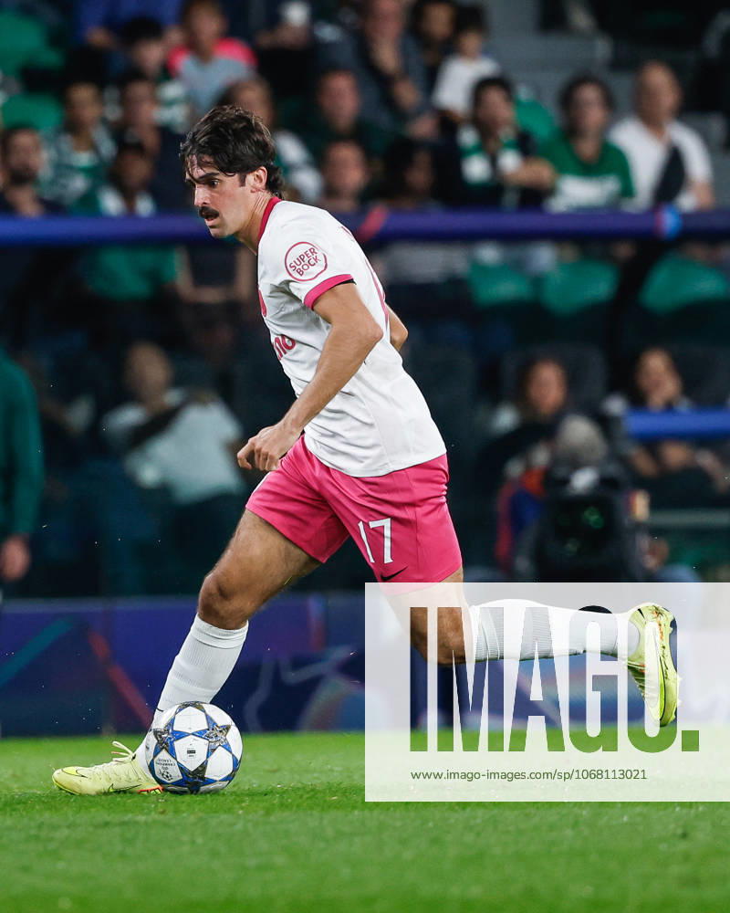 Francisco Trincao (Sporting CP) in action during the match between Sporting CP and Olympique Marseille, valid for Uefa Champions League 2025 2026 at Estadio Jose Alvalade on 22 October 2025. Lisboa Estadio Jose Alvalade Lisboa Portugal