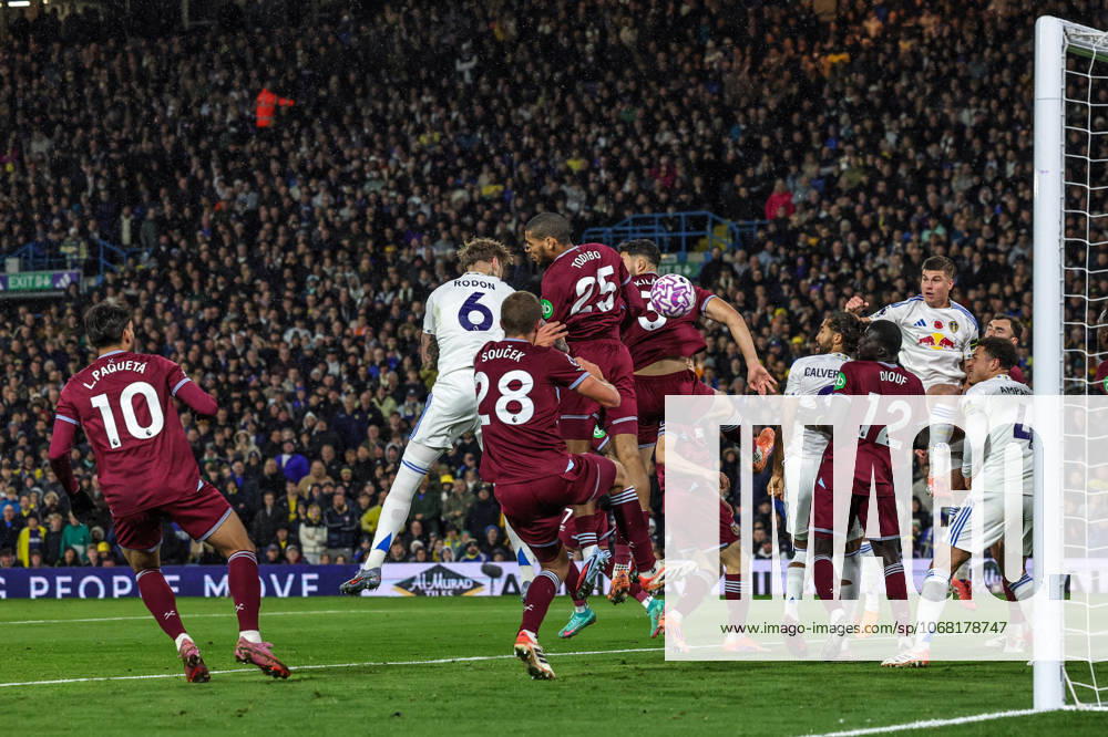 Premier League Leeds United v West Ham United Joe Rodon of Leeds United scores to make it 2-0 during the Premier League match Leeds United vs West Ham United at Elland Road, Leeds, United Kingdom, 24th October 2025 (Photo by Mark Cosgrove News Images) Leeds Elland Road West Yorkshire United Kingdom