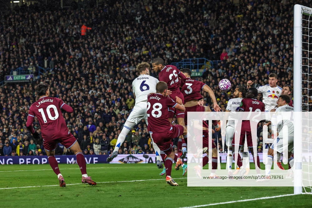 Premier League Leeds United v West Ham United Joe Rodon of Leeds United scores to make it 2-0 during the Premier League match Leeds United vs West Ham United at Elland Road, Leeds, United Kingdom, 24th October 2025 (Photo by Mark Cosgrove News Images) Leeds Elland Road West Yorkshire United Kingdom