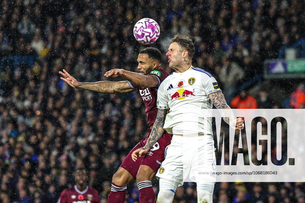 Premier League Leeds United v West Ham United Joe Rodon of Leeds United heads clear under pressure from Callum Wilson of West Ham United during the Premier League match Leeds United vs West Ham United at Elland Road, Leeds, United Kingdom, 24th October 2025 (Photo by Mark Cosgrove News Images) Leeds Elland Road West Yorkshire United Kingdom