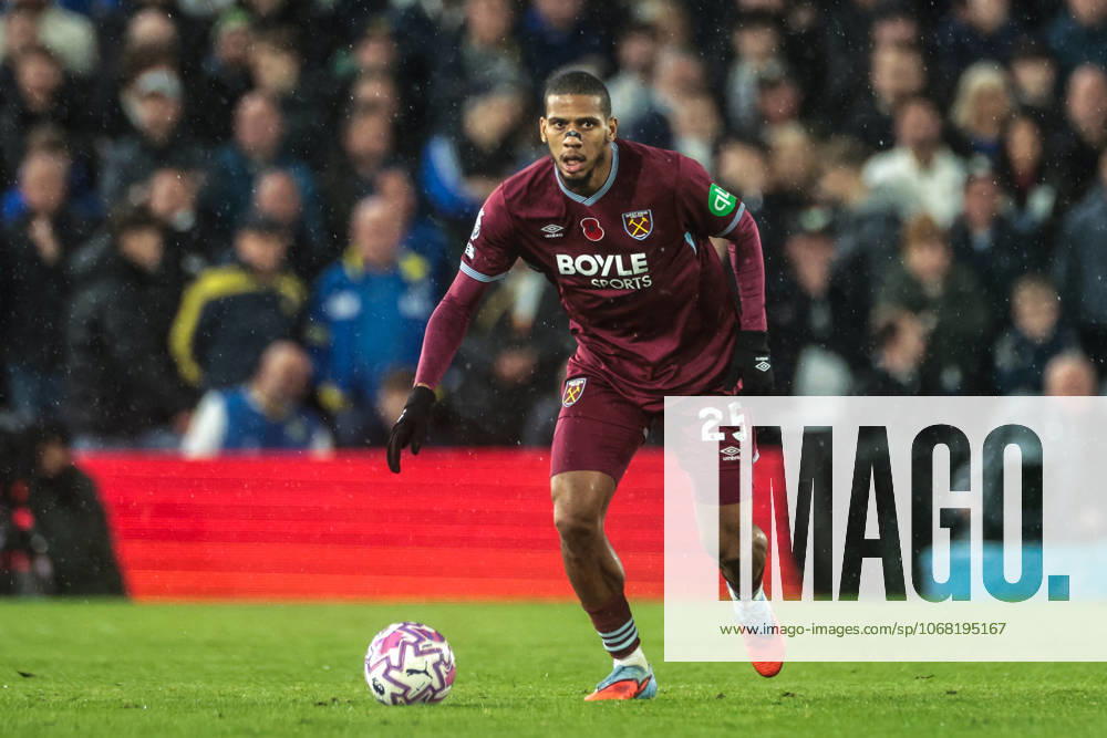 Premier League Leeds United v West Ham United Jean-Clair Todibo of West Ham United during the Premier League match Leeds United vs West Ham United at Elland Road, Leeds, United Kingdom, 24th October 2025 (Photo by Mark Cosgrove News Images) Leeds Elland Road West Yorkshire United Kingdom
